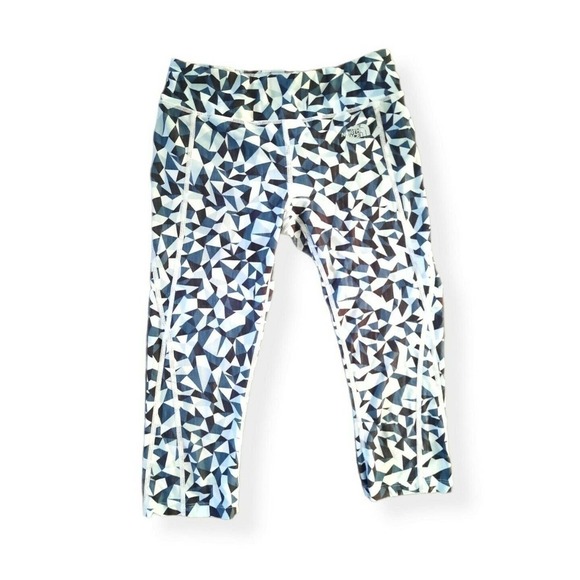 The North Face Pants - THE NORTH FACE Women’s Cropped Leggings Capris Blue Green Geometric Size Small